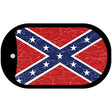 Confederate Flag Distressed Dog Tag Kit Novelty Necklace DT-1516