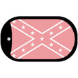 Confederate Flag Pink Dog Tag Kit Novelty Necklace DT-1525