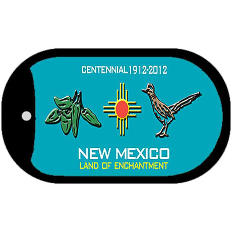 Green Chili and Road Runner Teal New Mexico Novelty Metal Dog Tag Necklace DT-1527