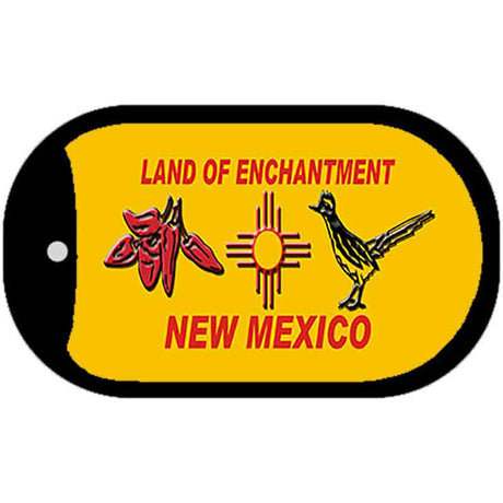 Red Chili and Road Runner Yellow New Mexico Novelty Metal Dog Tag Necklace DT-1529