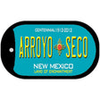 Arroyo Seco Teal New Mexico Novelty Metal Dog Tag Necklace