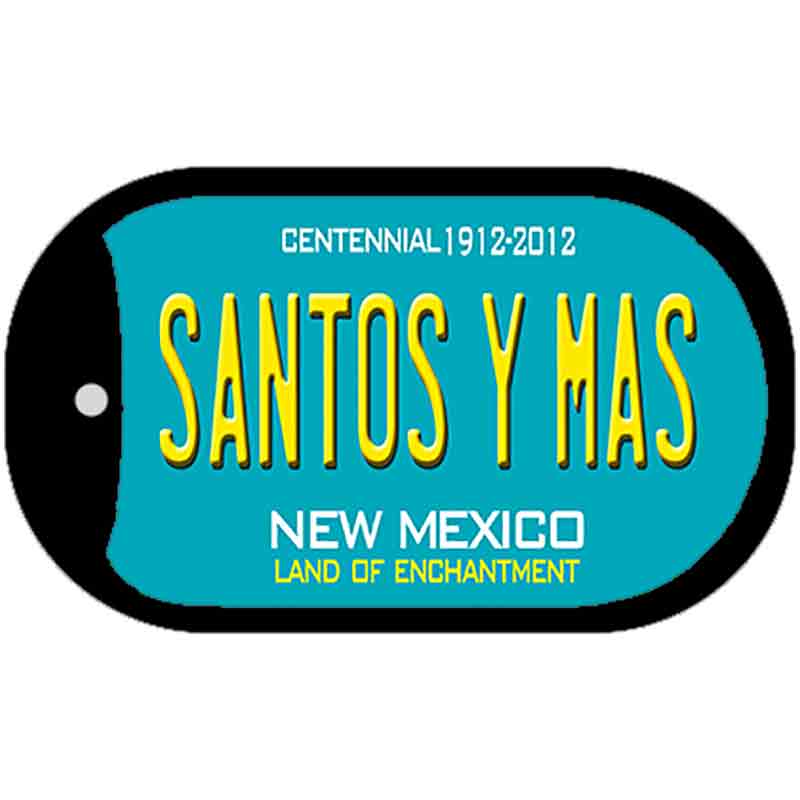 Santos Y Mas Teal New Mexico Novelty Metal Dog Tag Necklace DT-1535