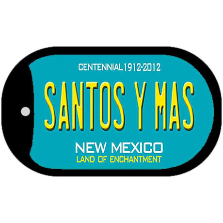 Santos Y Mas Teal New Mexico Novelty Metal Dog Tag Necklace DT-1535