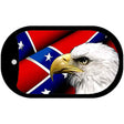 Confederate Flag With Eagle Metal Novelty Dog Tag Necklace DT-155