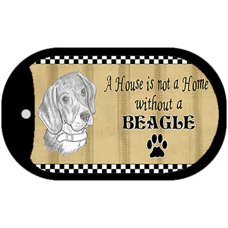 Beagle Pencil Sketch Novelty Metal Dog Tag Necklace DT-1701