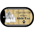 Shih Tzu Pencil Sketch Novelty Metal Dog Tag Necklace DT-1704