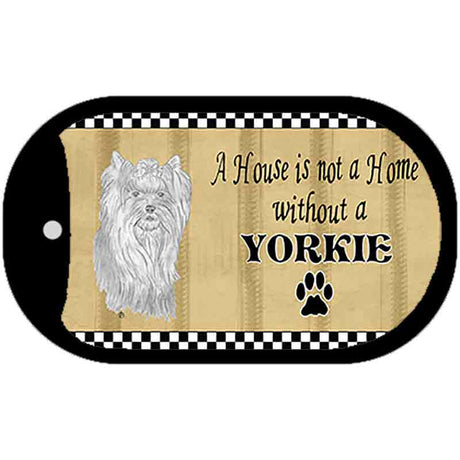 Yorkie Pencil Sketch Novelty Metal Dog Tag Necklace DT-1706