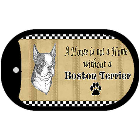 Boston Terrier Pencil Sketch Novelty Metal Dog Tag Necklace DT-1707