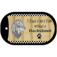 Dachshund Pencil Sketch Novelty Metal Dog Tag Necklace DT-1709