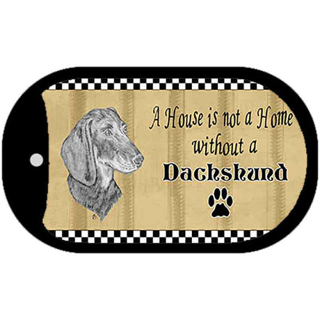 Dachshund Pencil Sketch Novelty Metal Dog Tag Necklace DT-1709