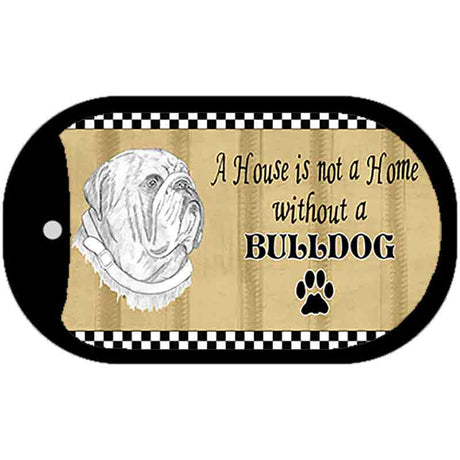 Bulldog Pencil Sketch Novelty Metal Dog Tag Necklace DT-1712