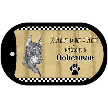 Doberman Pencil Sketch Novelty Metal Dog Tag Necklace DT-1715