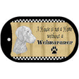 Weimaraner Pencil Sketch Novelty Metal Dog Tag Necklace DT-1720