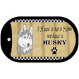 Husky Pencil Sketch Novelty Metal Dog Tag Necklace DT-1721