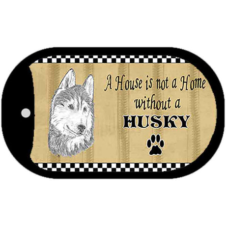 Husky Pencil Sketch Novelty Metal Dog Tag Necklace DT-1721