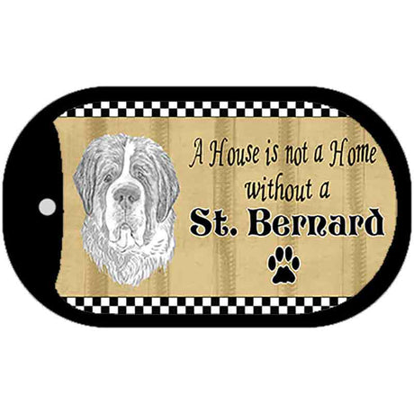 St. Bernard Pencil Sketch Novelty Metal Dog Tag Necklace DT-1723