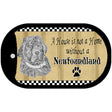 Newfoundland Pencil Sketch Novelty Metal Dog Tag Necklace DT-1729