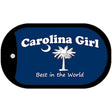 Carolina Girl Blue Flag Novelty Metal Dog Tag Necklace DT-179