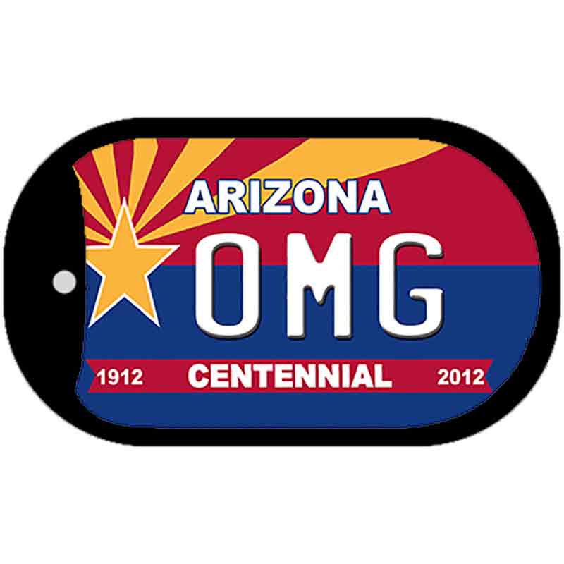 OMG Arizona Centennial Novelty Metal Dog Tag Necklace DT-1806