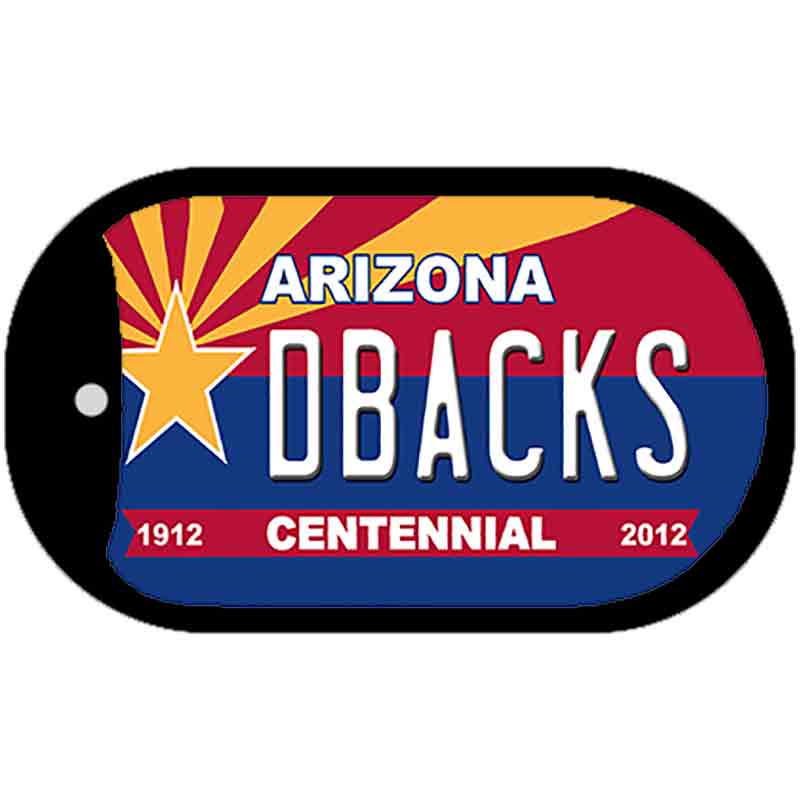 Dbacks Arizona Centennial Novelty Metal Dog Tag Necklace DT-1818