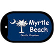 Myrtle Beach Blue Flag Novelty Metal Dog Tag Necklace DT-182