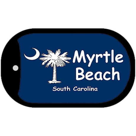 Myrtle Beach Blue Flag Novelty Metal Dog Tag Necklace DT-182