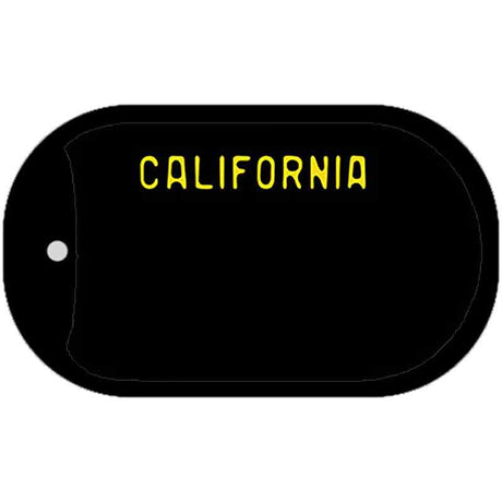 California Black State Blank Novelty Metal Dog Tag Necklace DT-1832