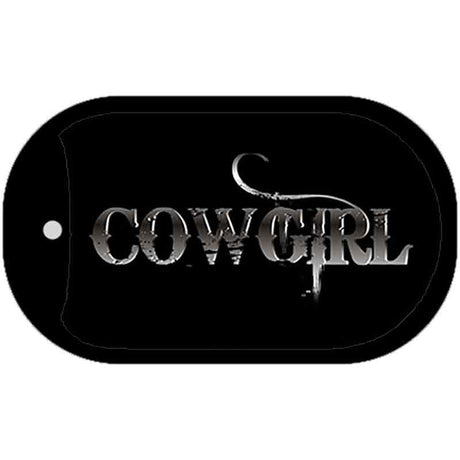 Cowgirl Novelty Metal Dog Tag Necklace DT-1833