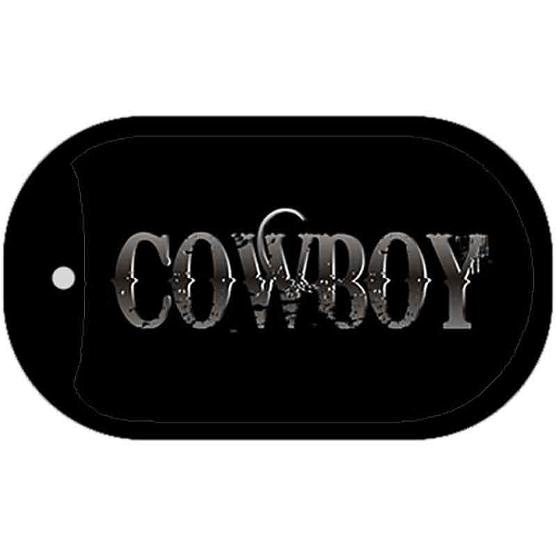 Cowboy Novelty Metal Dog Tag Necklace DT-1834