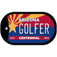 Golfer Arizona Centennial Novelty Metal Dog Tag Necklace DT-1840