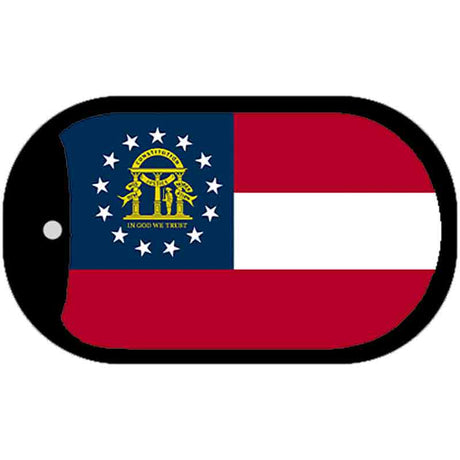 Georgia State Flag Metal Novelty Dog Tag Necklace DT-1843