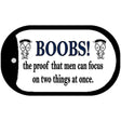 Boobs Proof Novelty Metal Dog Tag Necklace DT-1845