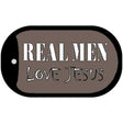 Real Men Love Jesus Novelty Metal Dog Tag Necklace DT-1848