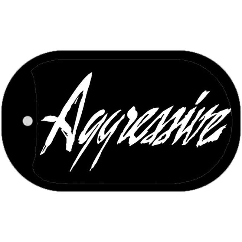 Aggressive Novelty Metal Dog Tag Necklace DT-1893