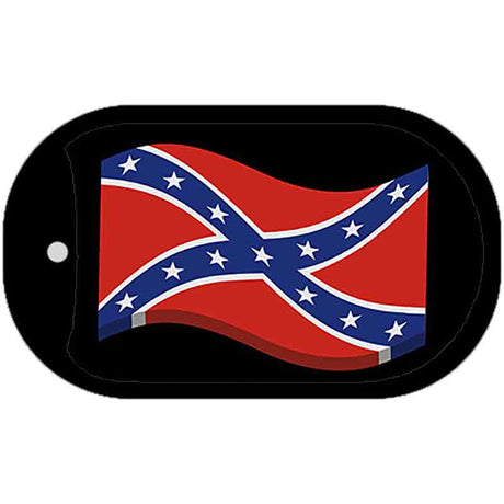 Confederate 3-D Flag Novelty Metal Dog Tag Necklace DT-1919