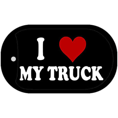 I Love My Truck Novelty Metal Dog Tag Necklace DT-191