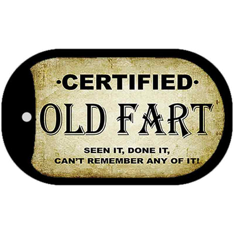 Certified Old Fart Novelty Metal Dog Tag Necklace DT-1922