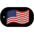 USA 3-D Flag Novelty Metal Dog Tag Necklace DT-1923