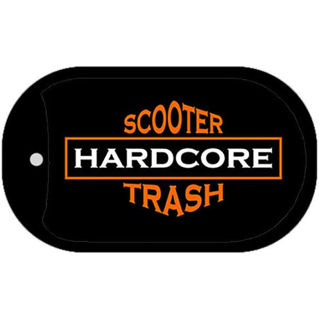 Hardcore Scooter Trash Black Novelty Metal Dog Tag Necklace DT-2004