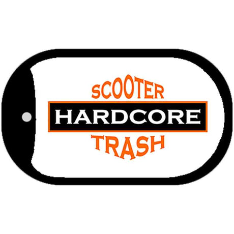 Hardcore Scooter Trash White Novelty Metal Dog Tag Necklace DT-2005