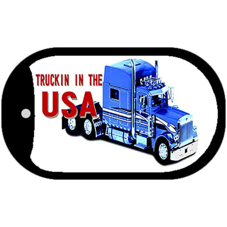 Trucking In The USA Novelty Metal Dog Tag Necklace DT-202