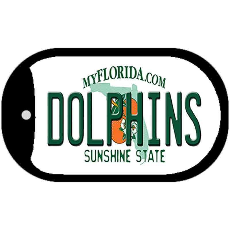 Dolphins Florida Novelty Metal Dog Tag Necklace DT-2039