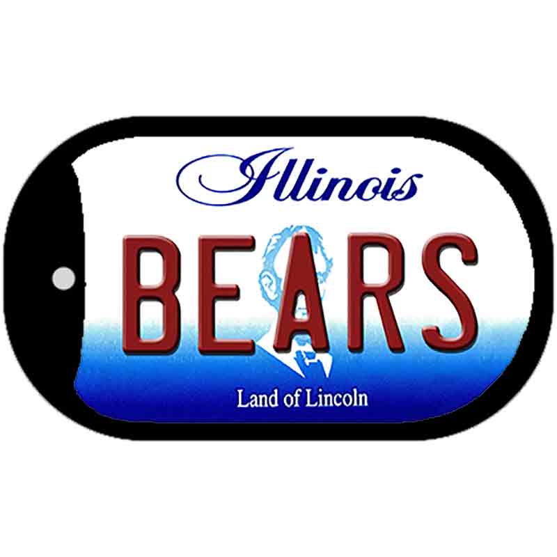 Bears Illinois Novelty Metal Dog Tag Necklace DT-2042