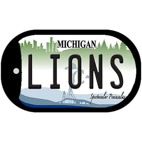 Lions Michigan Novelty Metal Dog Tag Necklace DT-2047