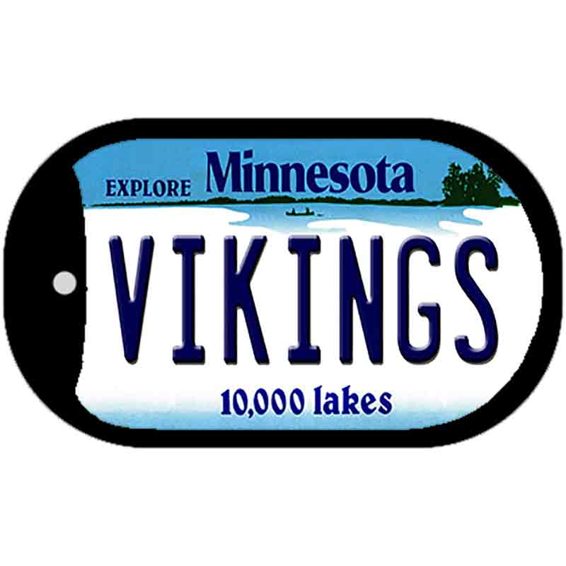 Vikings Minnesota Novelty Metal Dog Tag Necklace DT-2048