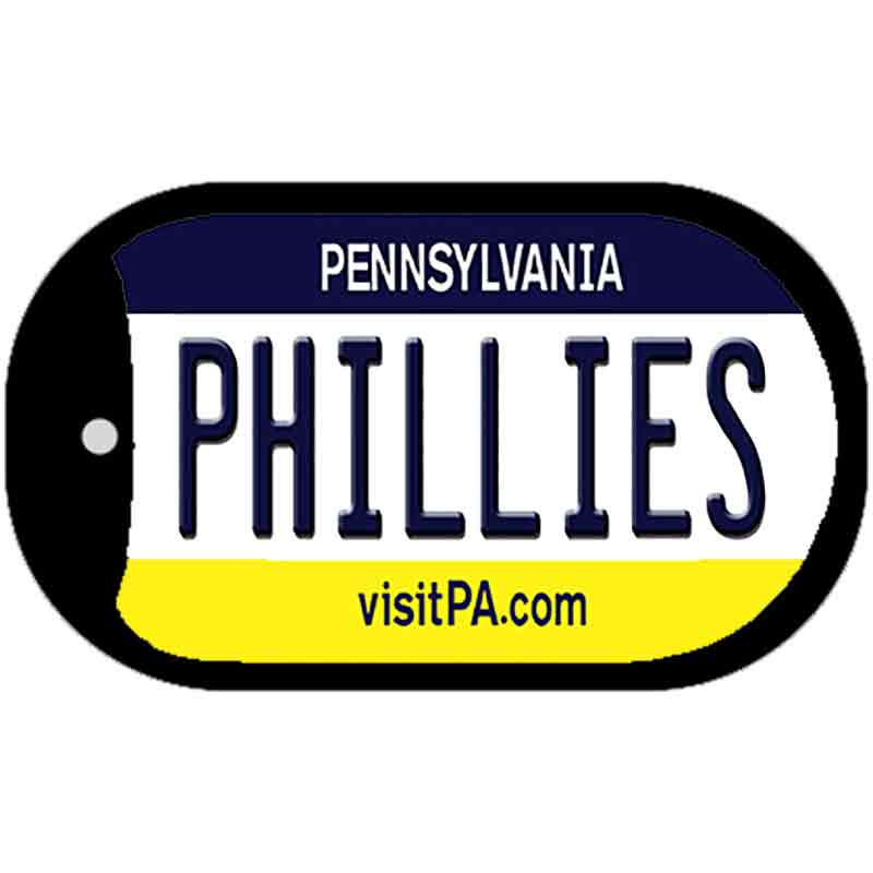 Phillies Pennsylvania Novelty Metal Dog Tag Necklace DT-2076