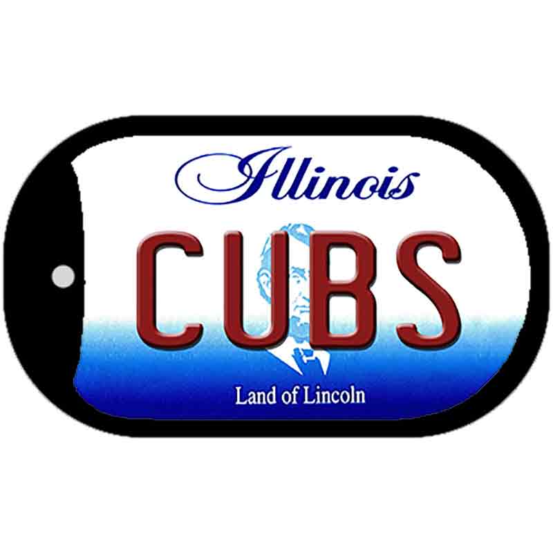 Cubs Illinois Novelty Metal Dog Tag Necklace DT-2077