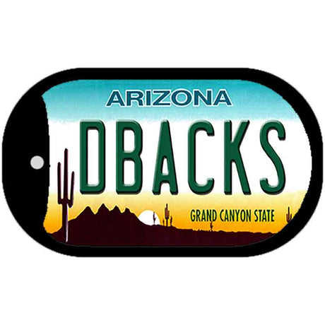 Dbacks Arizona Novelty Metal Dog Tag Necklace DT-2100