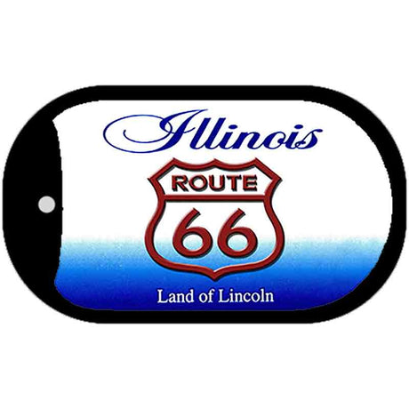 RT 66 Illinois State License Plate Novelty Metal Dog Tag Necklace DT-2104