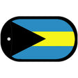 Bahamas Flag Scroll Metal Novelty Dog Tag Necklace DT-2151